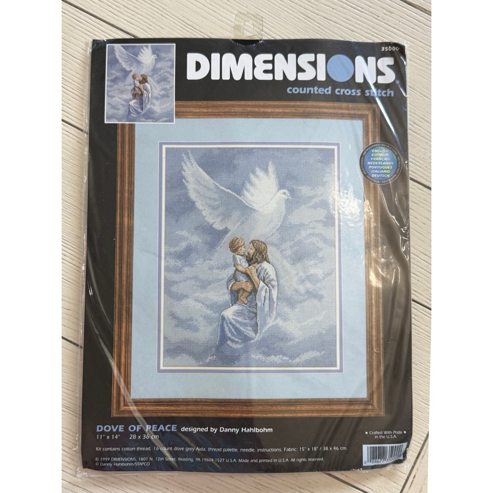Dimensions Dove of Peace Counted Cross Stitch Kit Danny Hahlbohm Vintage Sealed